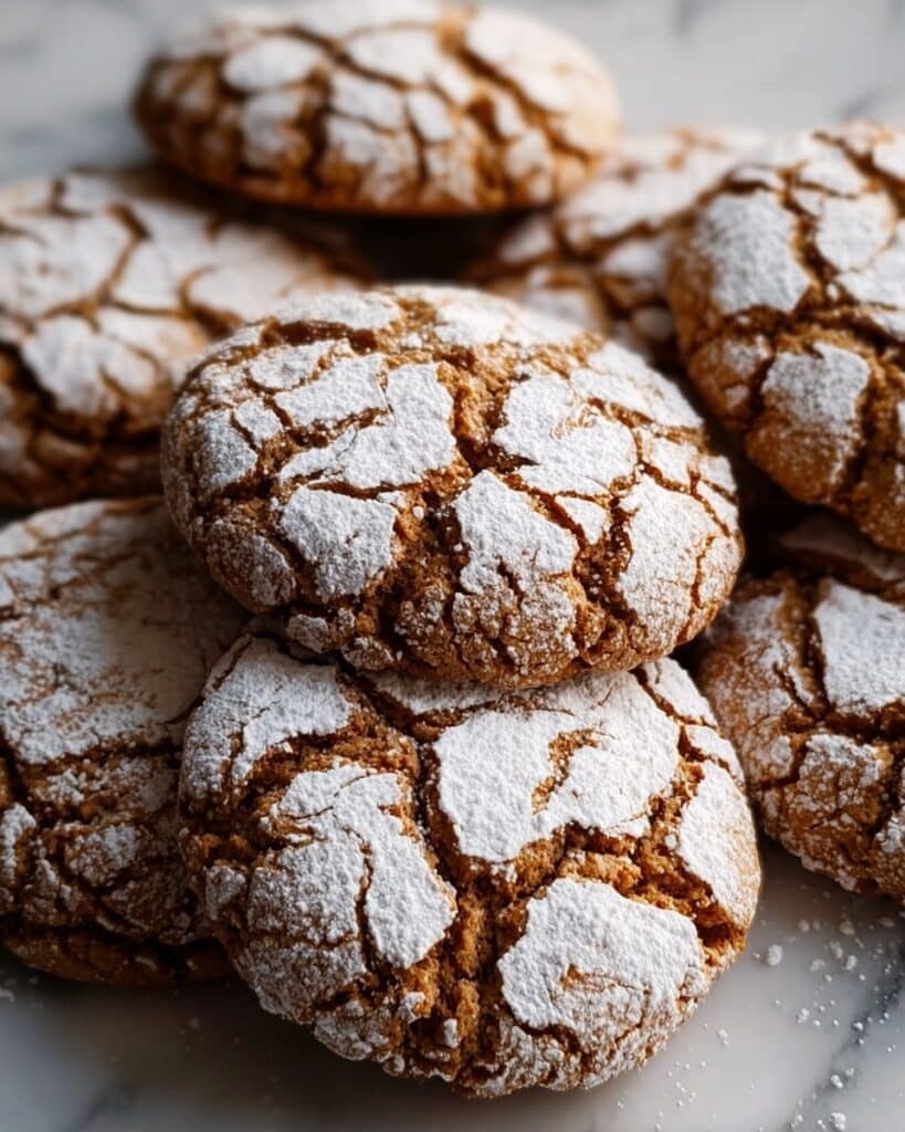 Easy Non-Alcohol Alternative Gingerbread Crinkle Cookies Recipe