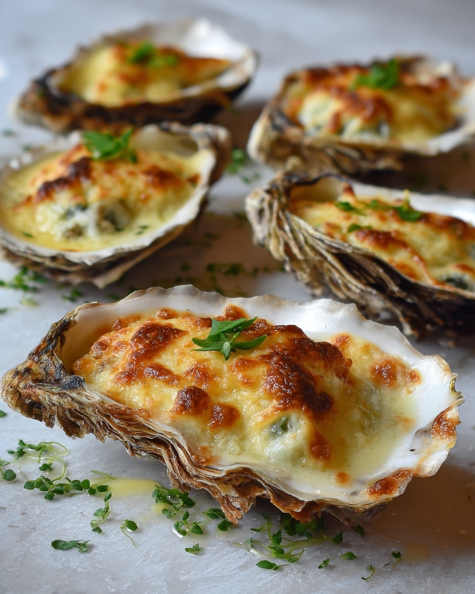 Baked Oysters with Garlic Parmesan Breadcrumbs Recipe - Recipe Image