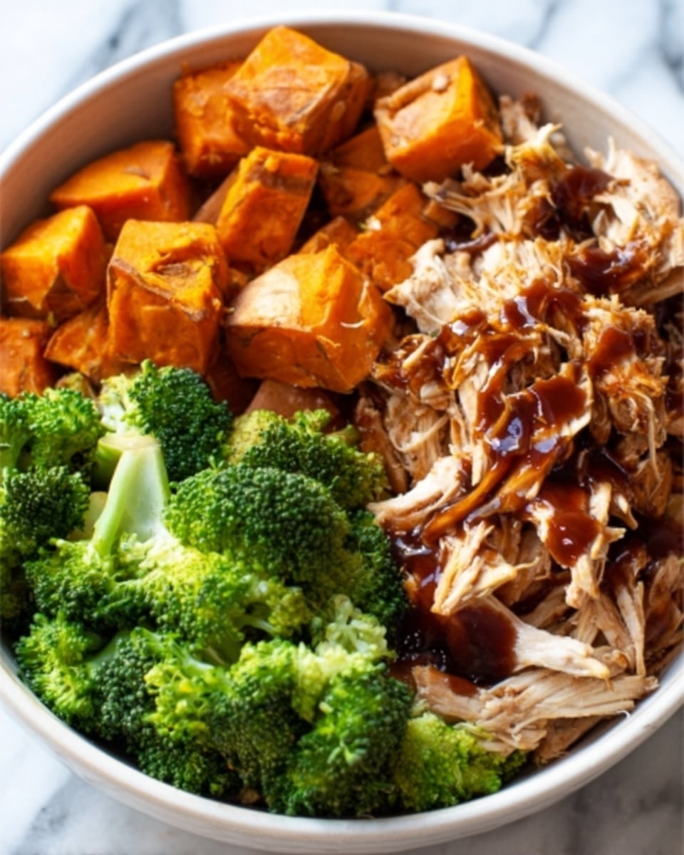 BBQ Chicken & Roasted Sweet Potato Bowls Recipe - Recipe Image