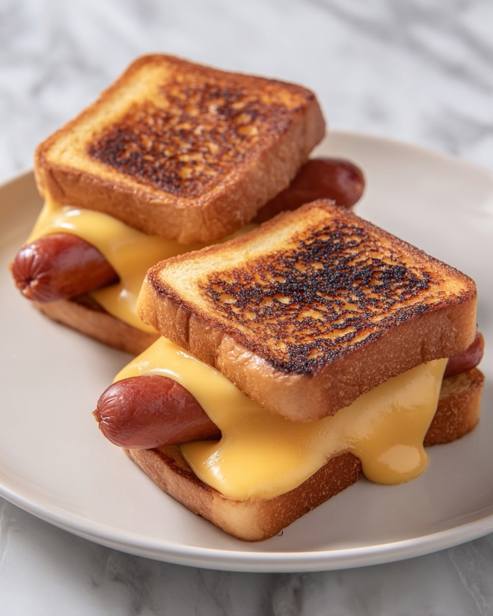 Air Fryer Grilled Cheese Hot Dogs Recipe - Recipe Image