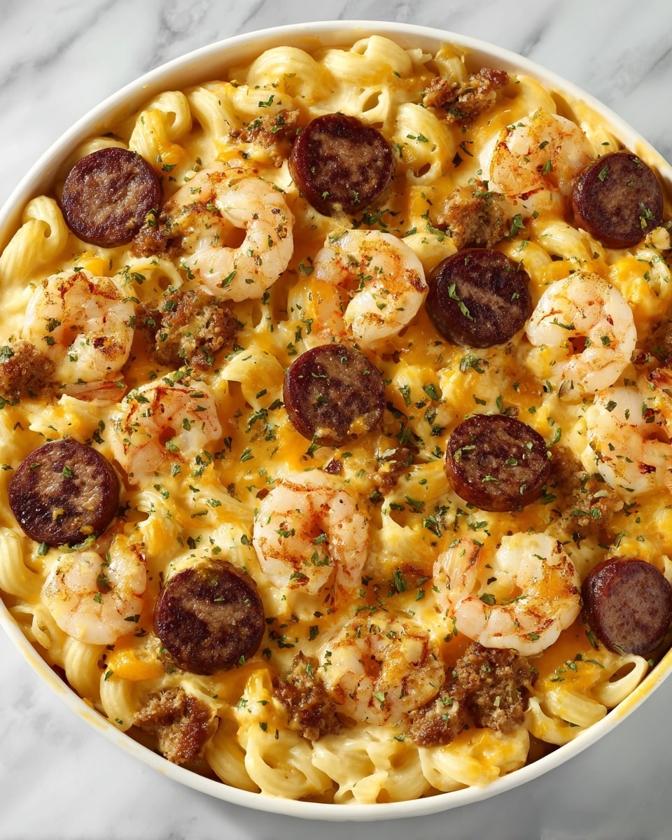 Creamy Cajun Pasta with Shrimp and Spicy Sausage Recipe - Recipe Image