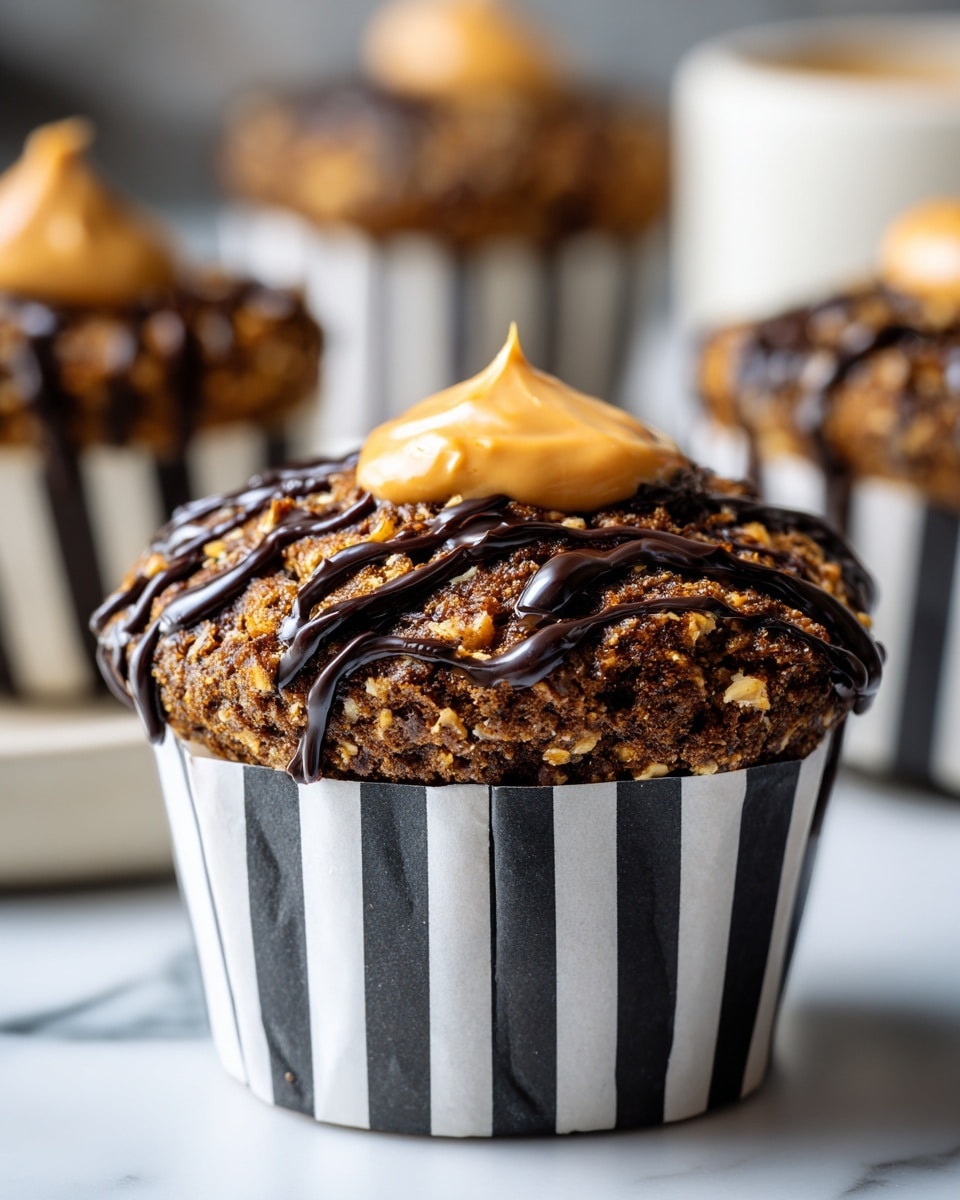 Chocolate Peanut Butter Banana Muffins Recipe - Recipe Image