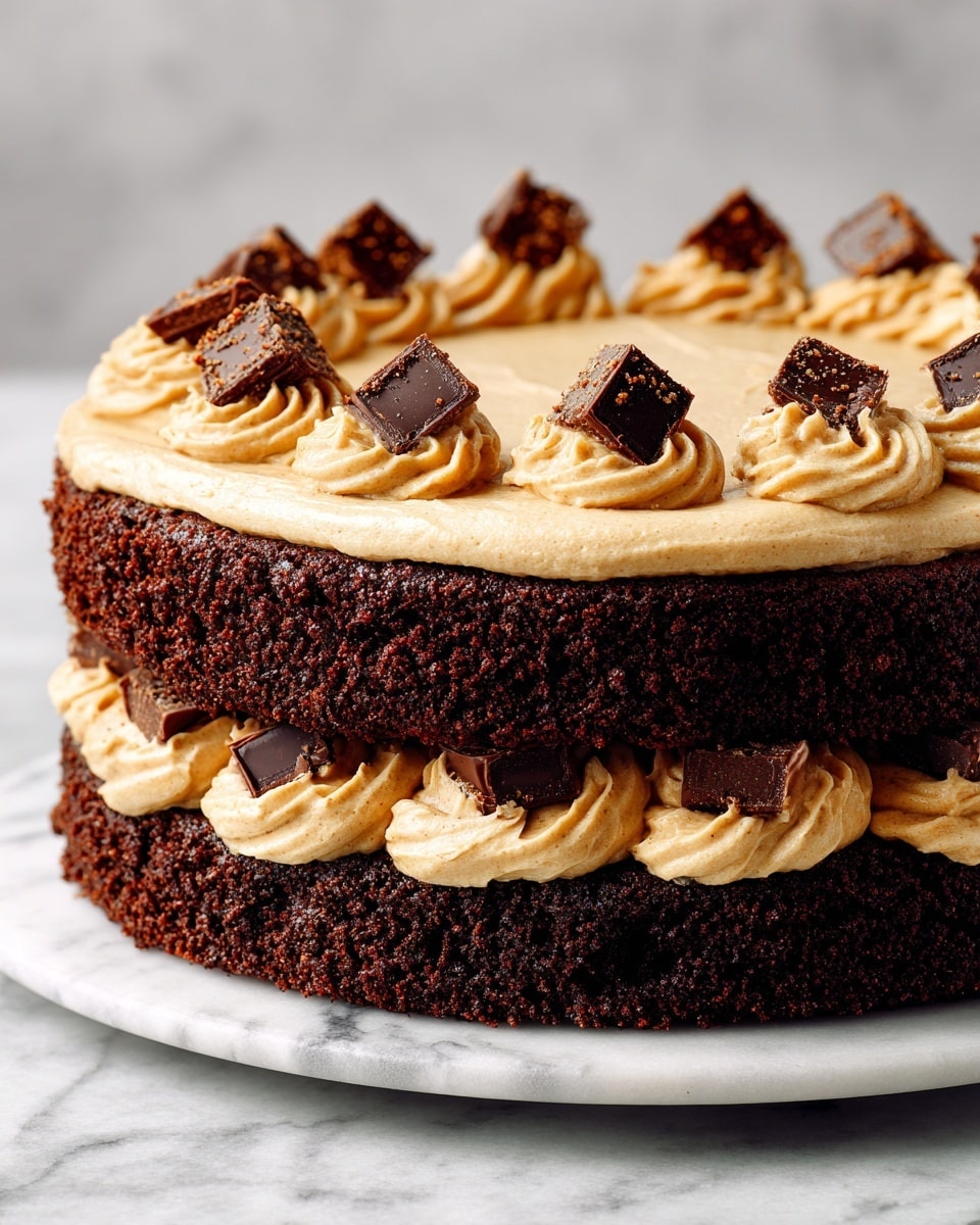 Peanut Butter Chocolate Layer Cake Recipe - Recipe Image
