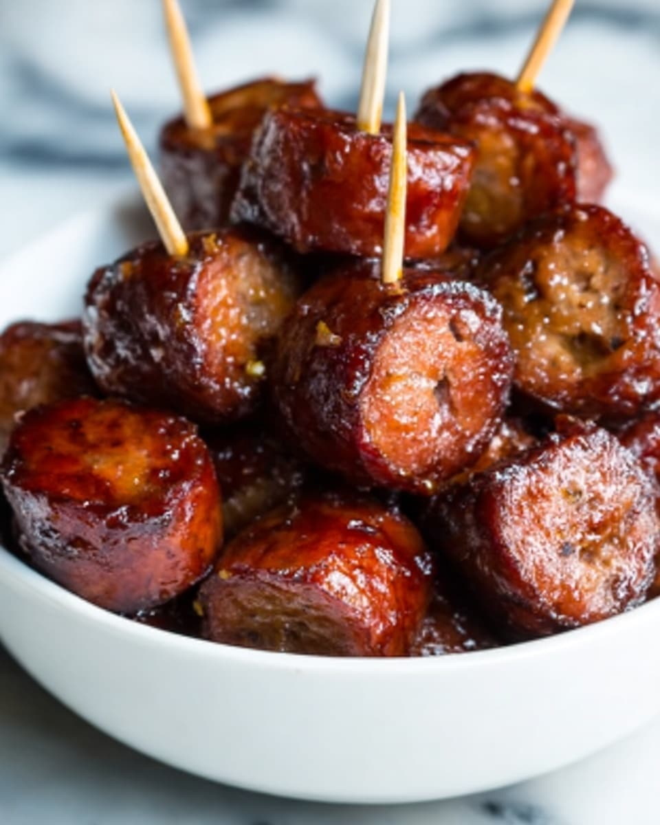 BBQ Smoked Sausage with Charred Peppers and Onions Recipe - Recipe Image