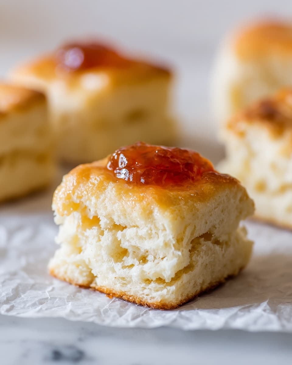 Butter Swim Biscuits with Peach Jalapeño Jam Recipe - Recipe Image