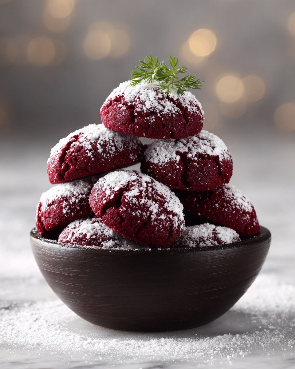 Red Velvet Crinkle Cookies Recipe - Recipe Image