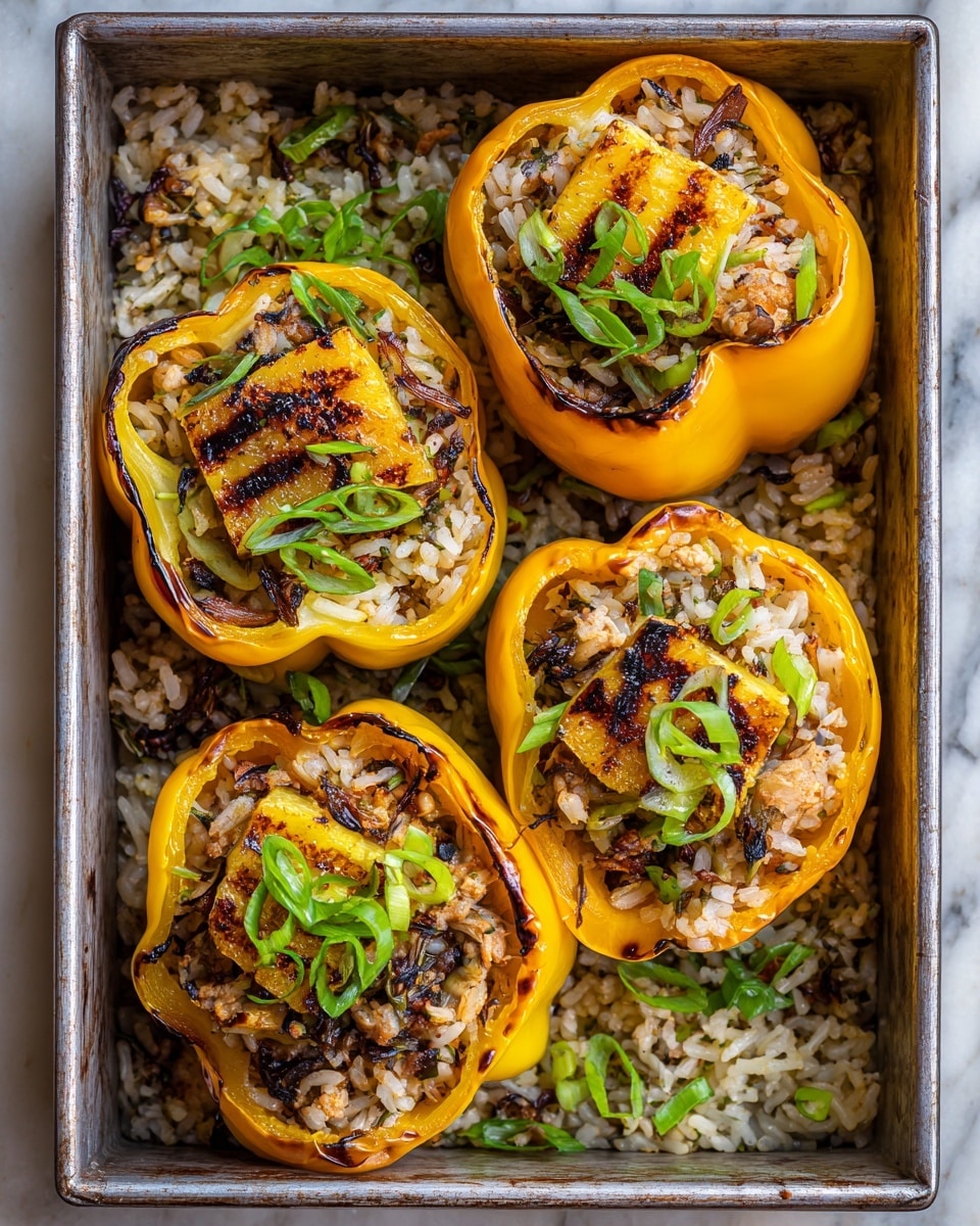 Teriyaki Pineapple Chicken & Rice Stuffed Peppers Recipe - Recipe Image