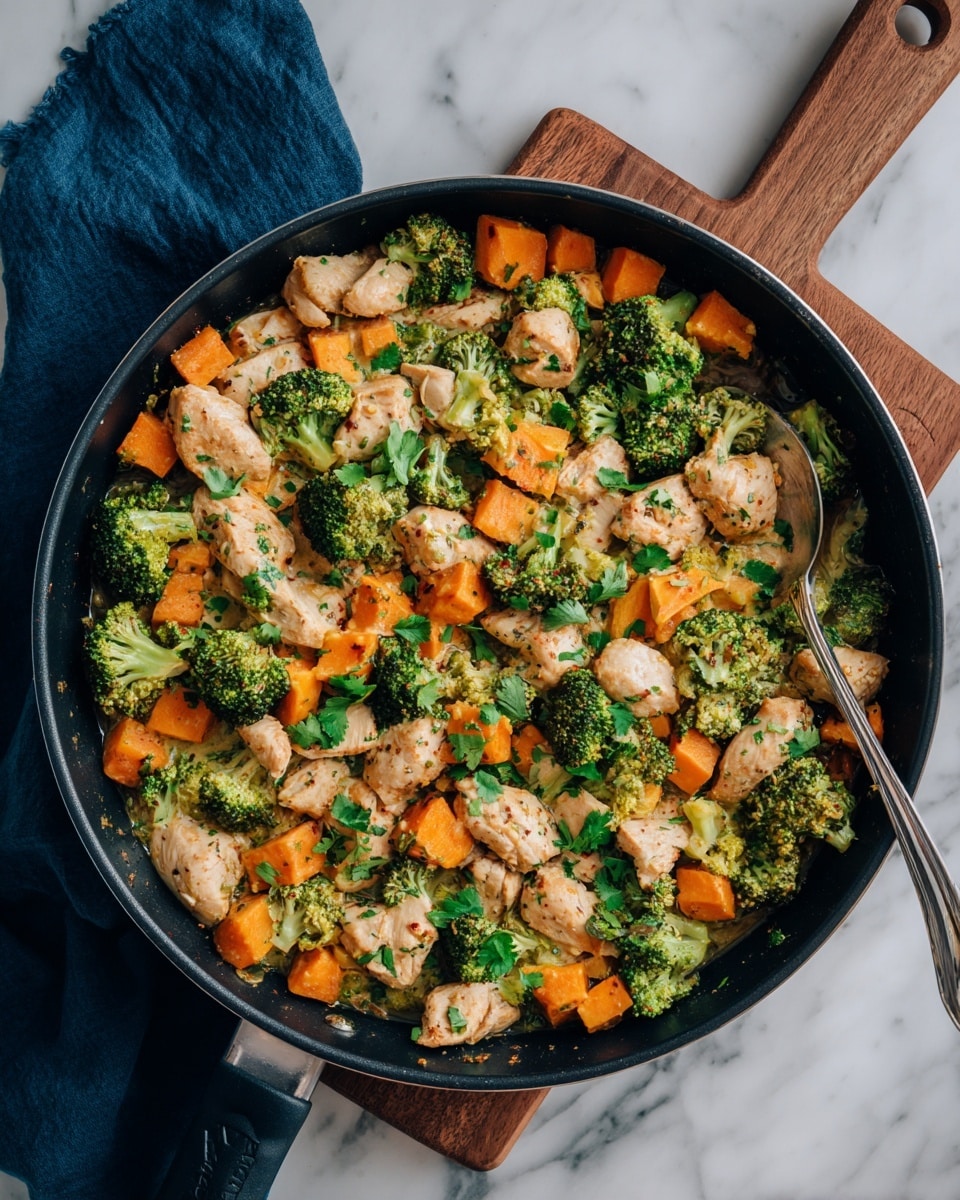 One-Pan Honey BBQ Chicken & Sweet Potatoes Recipe - Recipe Image