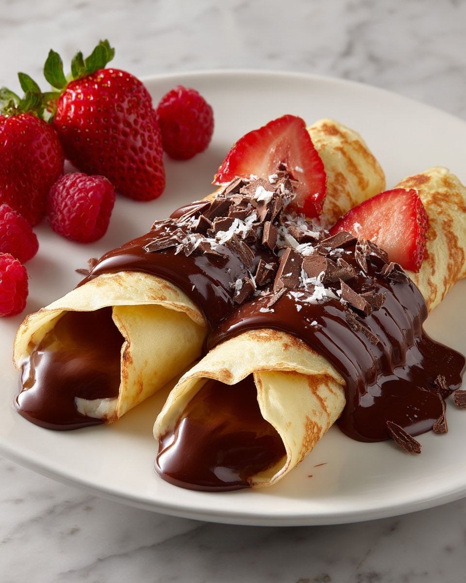 Handmade Chocolate-Filled Rolled Crêpes Recipe - Recipe Image