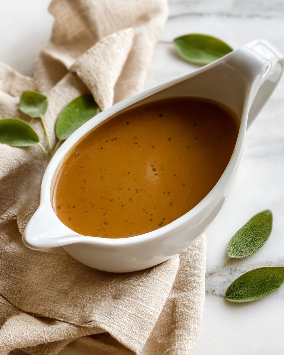 Creamy Turkey Gravy with Sage and Brandy Recipe - Recipe Image