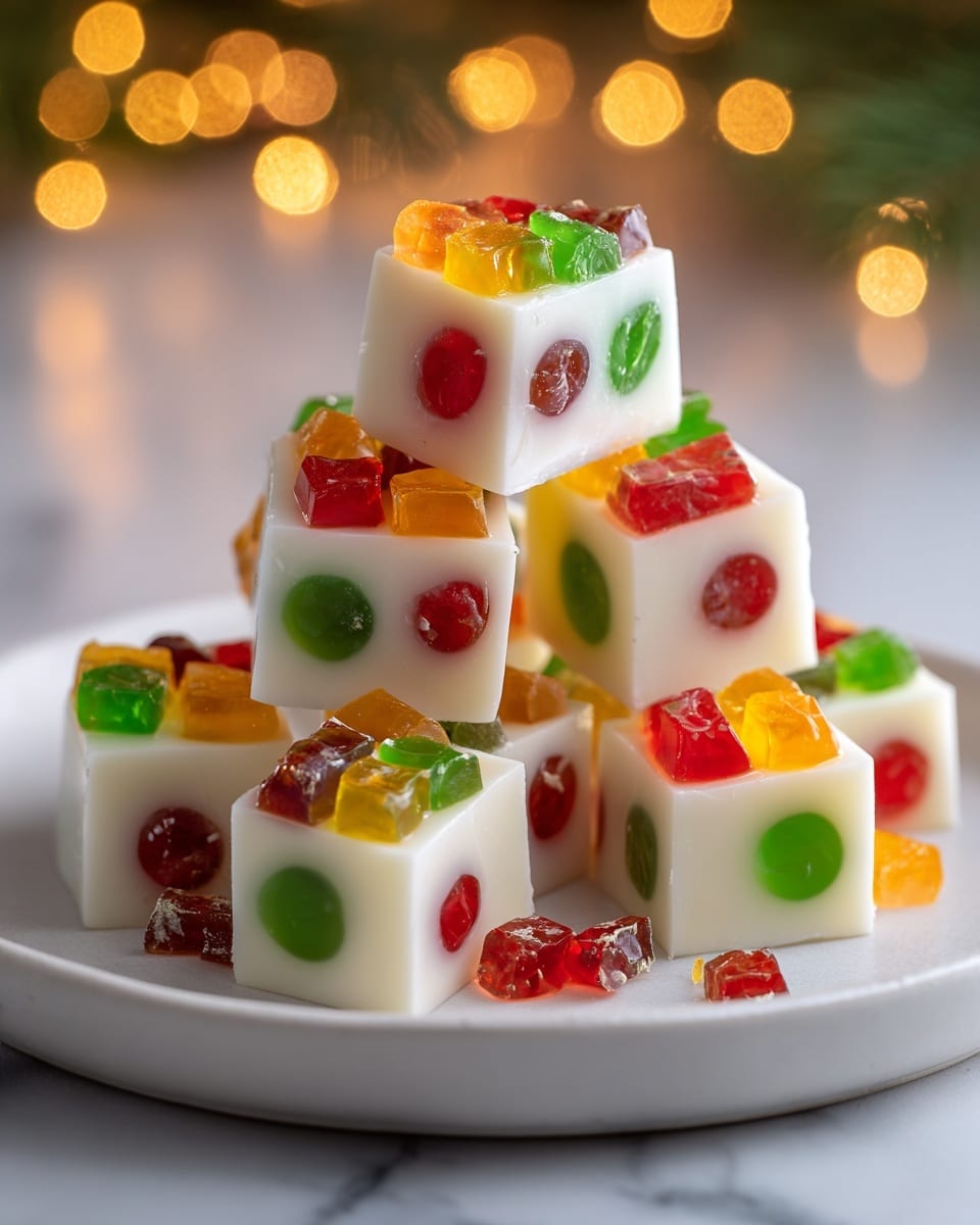 Easy Christmas Gumdrop Nougat Candy Recipe - Recipe Image