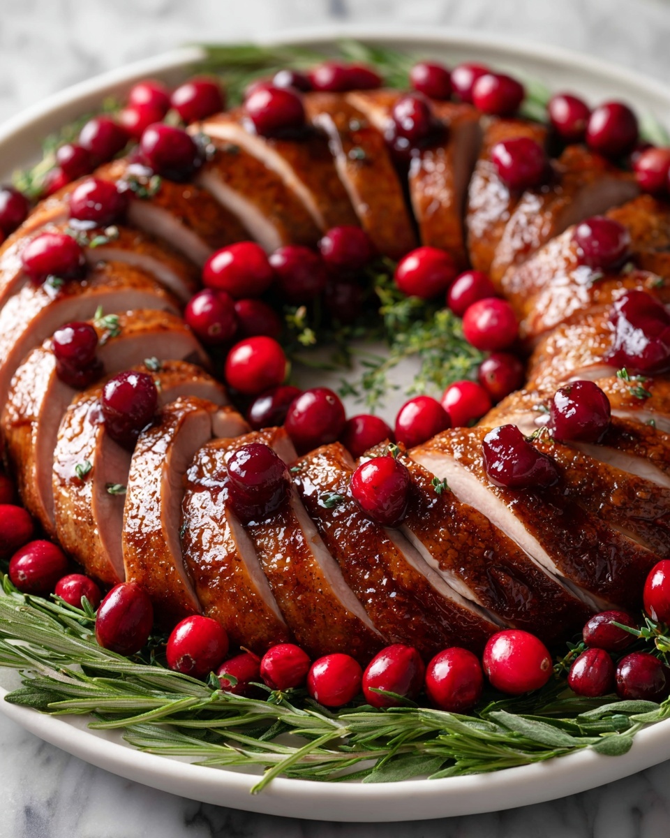Turkey and Cranberry Wreath Recipe - Recipe Image