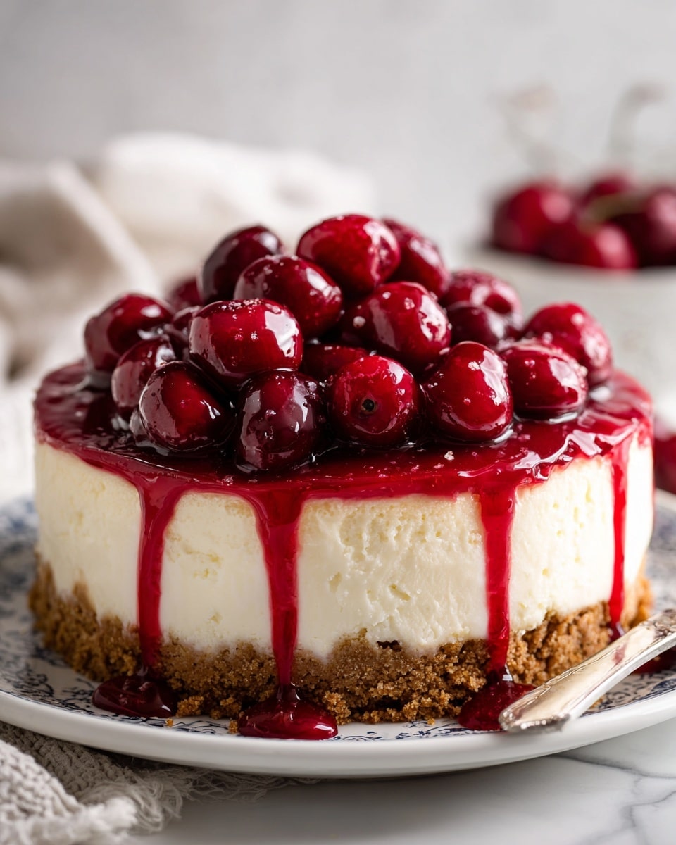 Spiked Cherry Cheesecake Recipe - Recipe Image