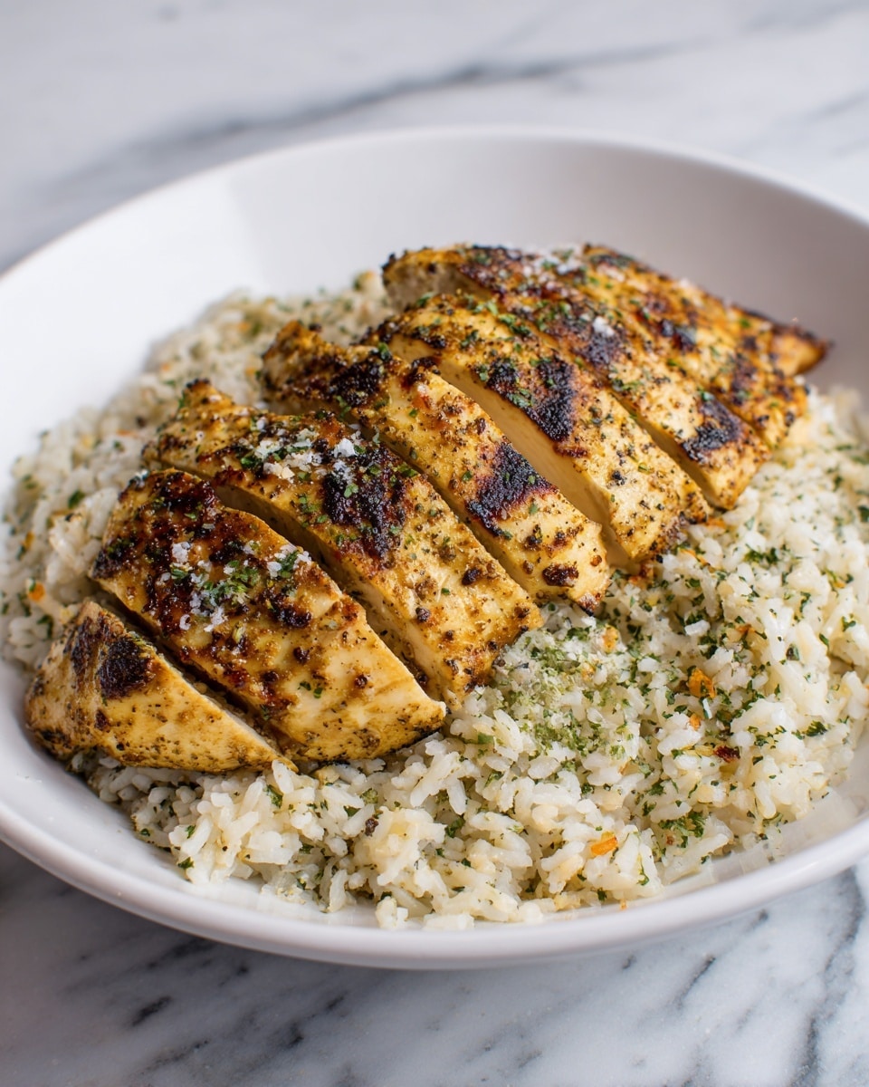 Chicken with Garlic Parmesan Rice Recipe - Recipe Image