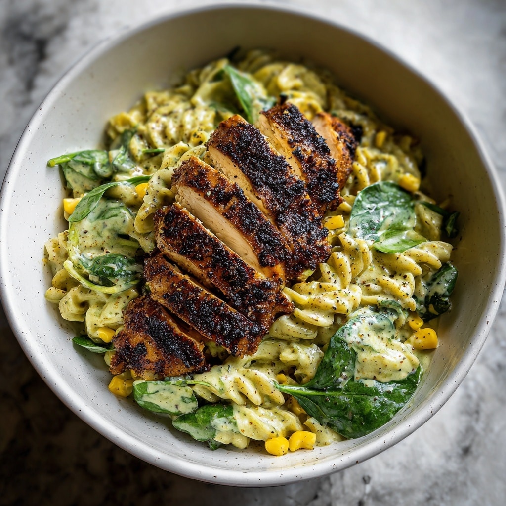 Creamy Roasted Poblano Pasta Recipe - Recipe Image