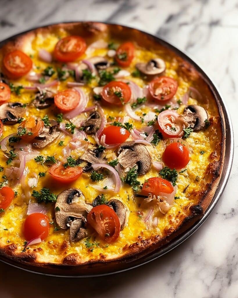 Veggie Frittata with Bell Peppers, Onions, and Mushrooms Recipe