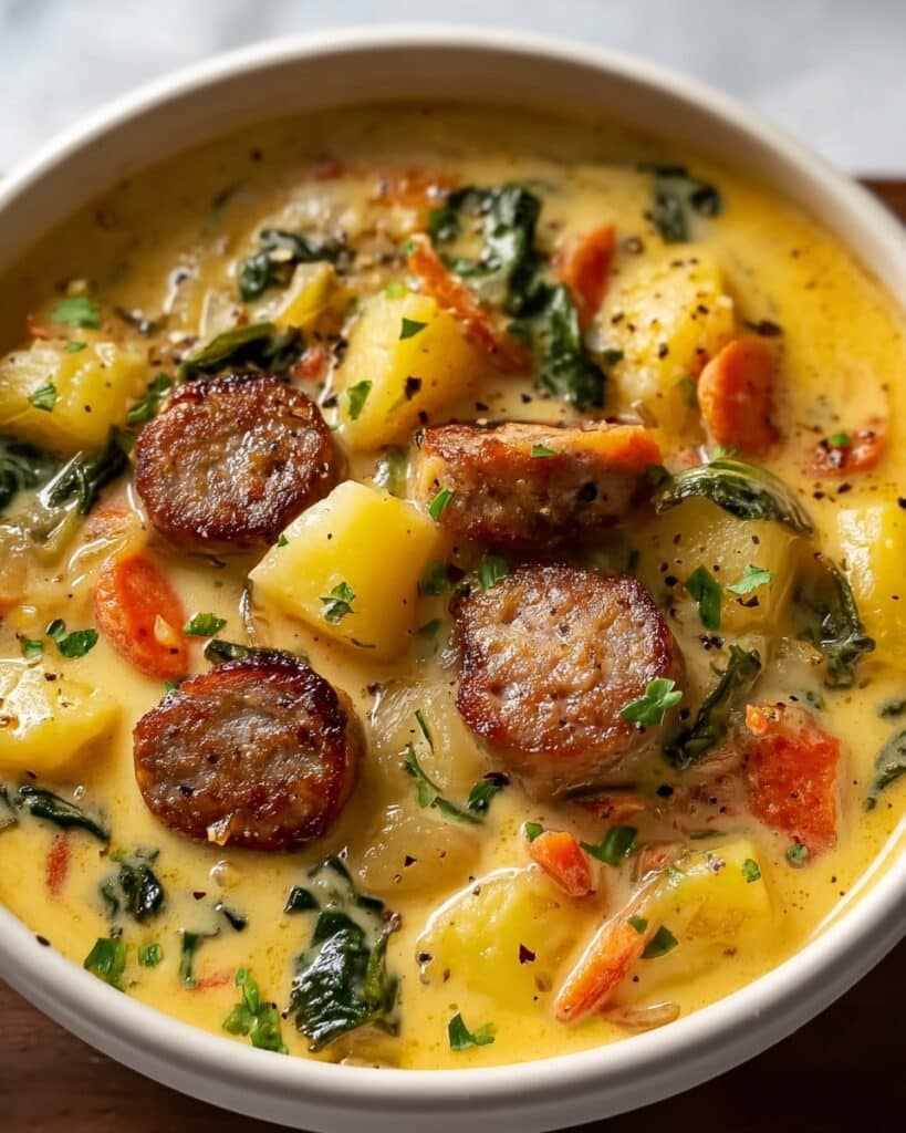 Hearty Sausage and Potato Soup with Kale Recipe