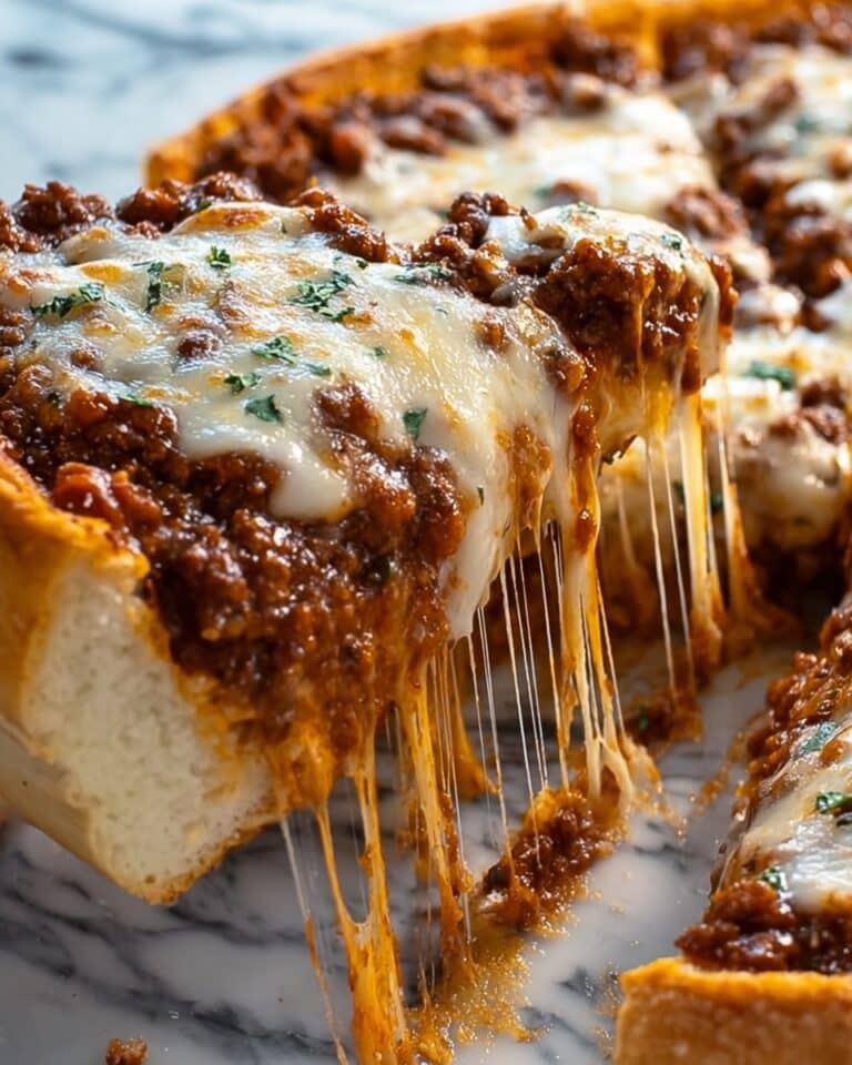 Garlic Bread Cheesy Sloppy Joe Bake Recipe