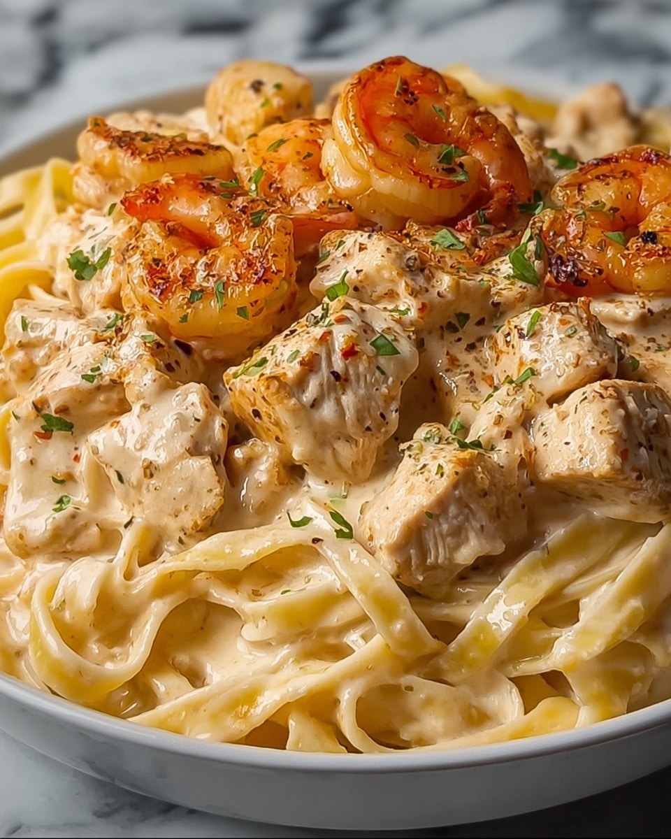 Creamy Cajun Shrimp and Chicken Pasta Recipe - Recipe Image