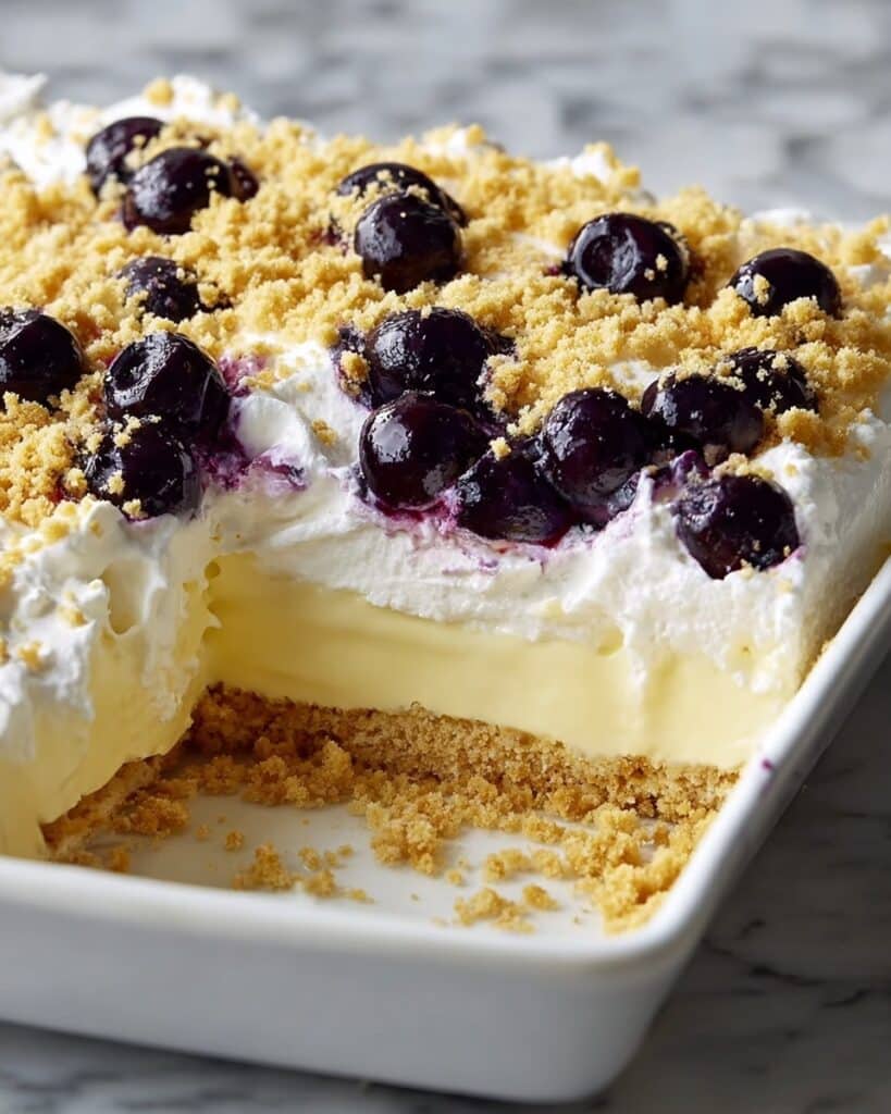 No Bake Lemon Blueberry Dessert Recipe
