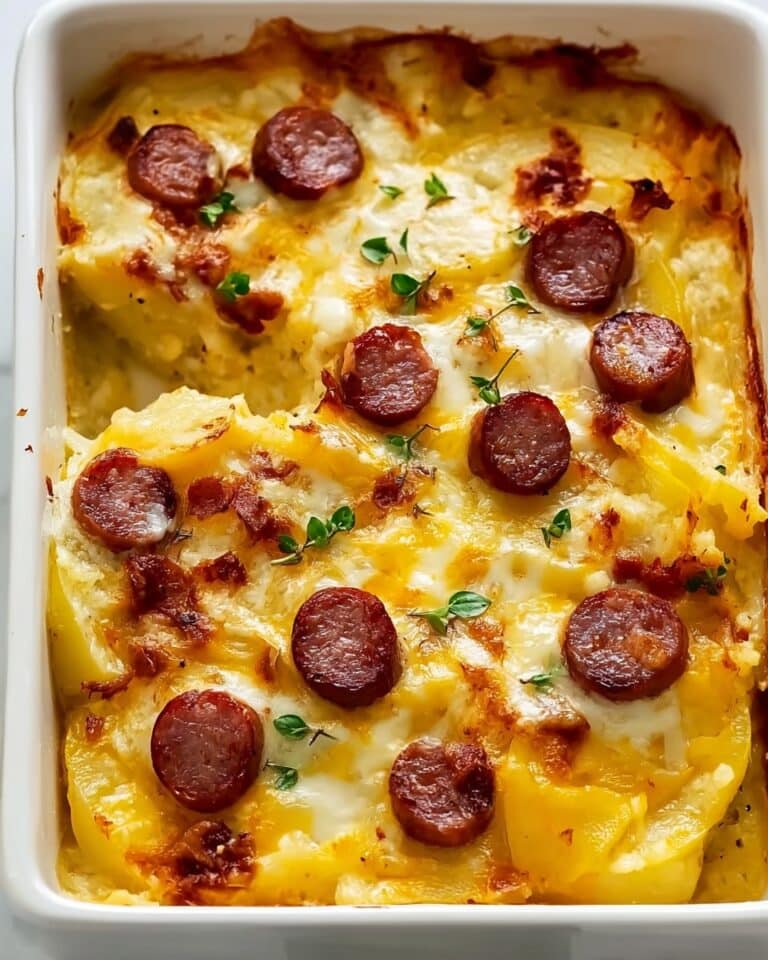 Cheesy Ranch Potatoes with Smoked Sausage Recipe