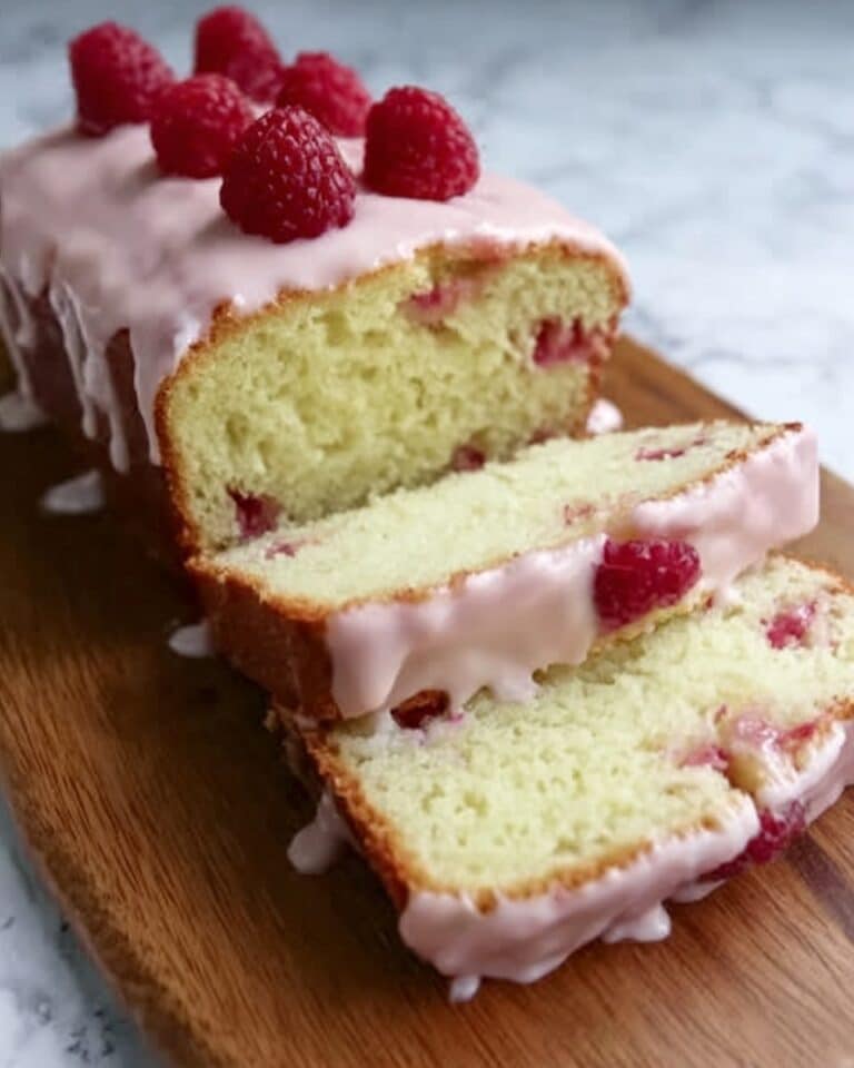 Raspberry Glazed Key Lime Cake Recipe