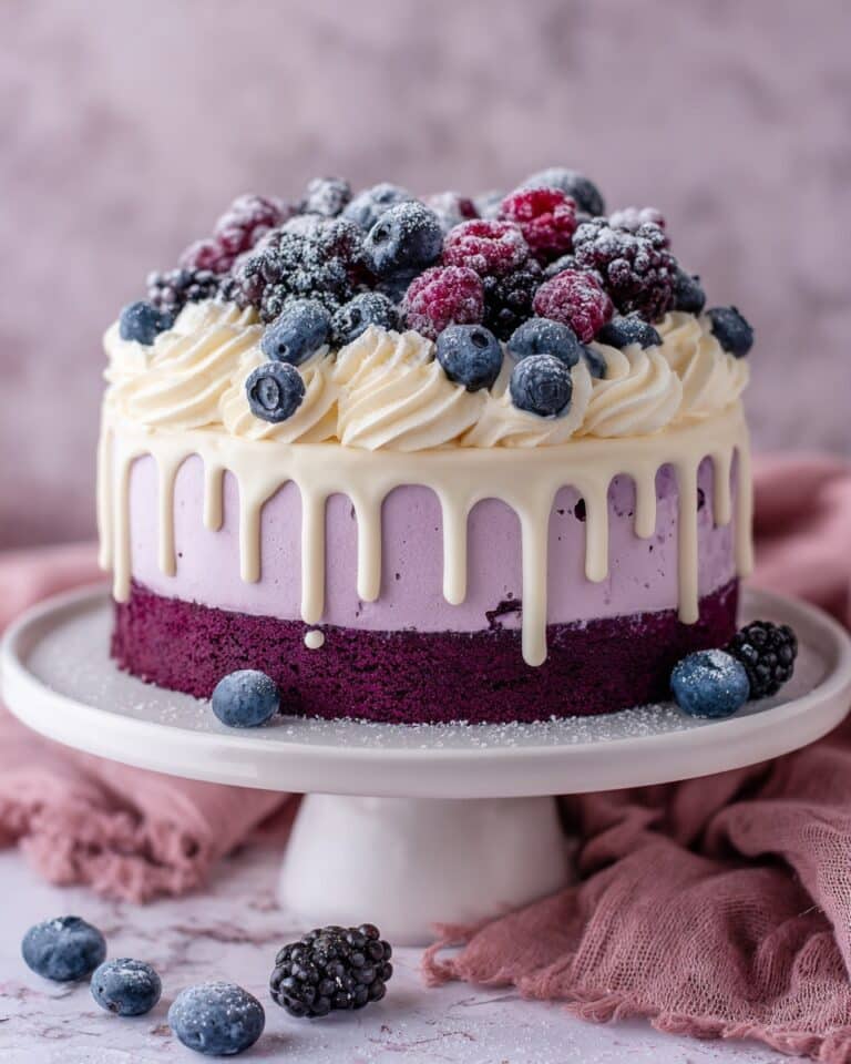 White Chocolate Blackberry Poke Cake Recipe