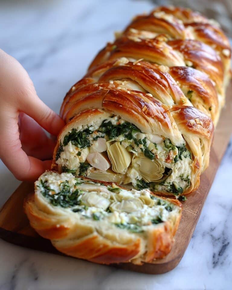 Spinach Artichoke Dip Pull-Apart Christmas Bread Recipe