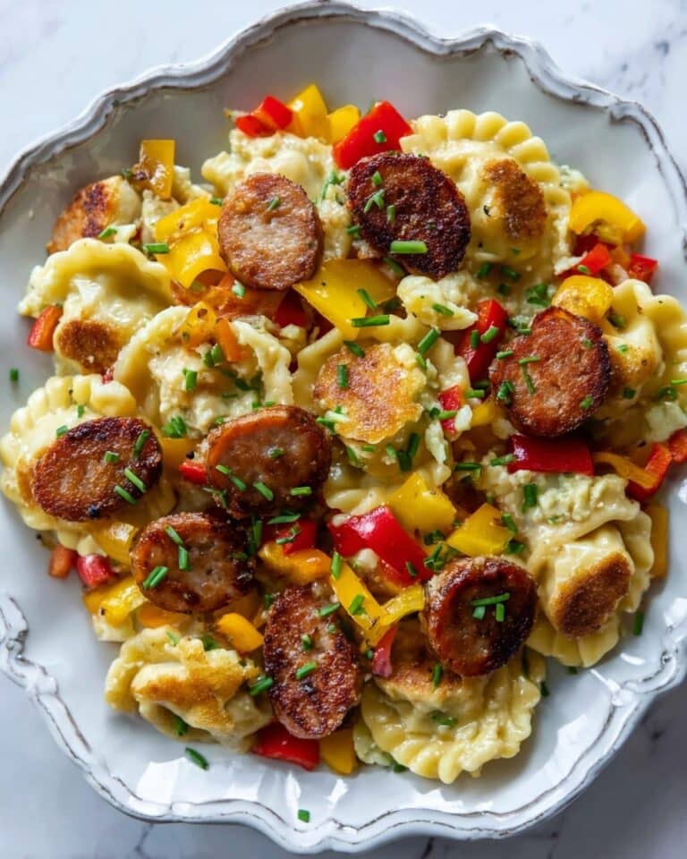 Sheet Pan Sausage and Pierogies Recipe
