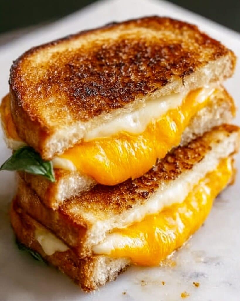 Honey Peach White Cheddar Grilled Cheese Recipe