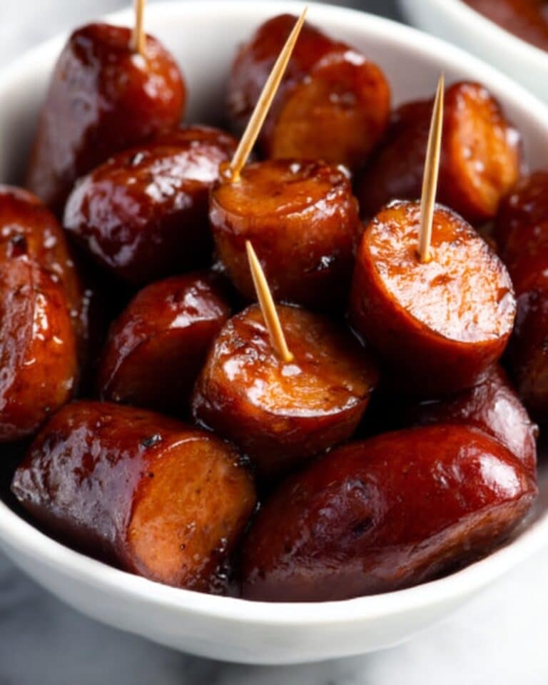 BBQ Smoked Sausage with Charred Peppers and Onions Recipe