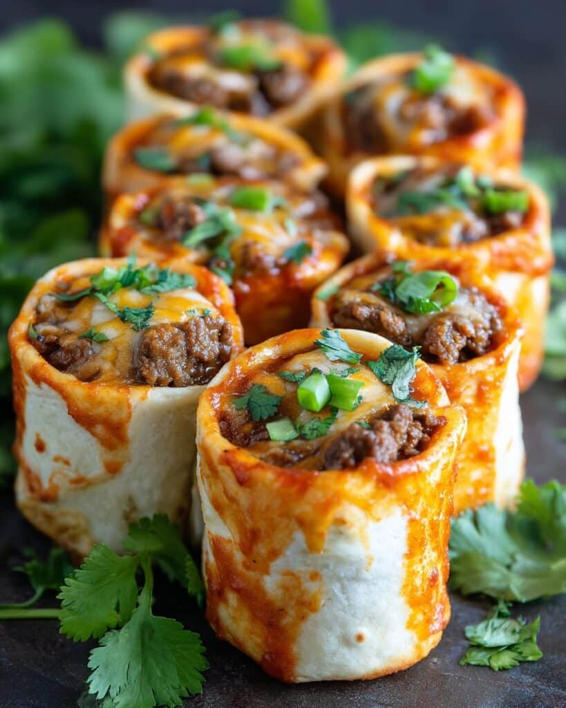 Cheesy Beefy Roll-Ups Recipe