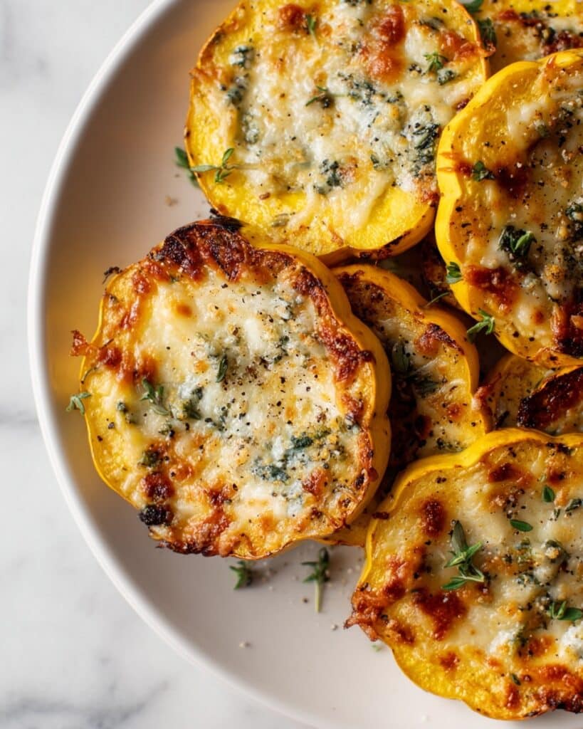 Crispy Baked Cheesy Squash Rounds Recipe