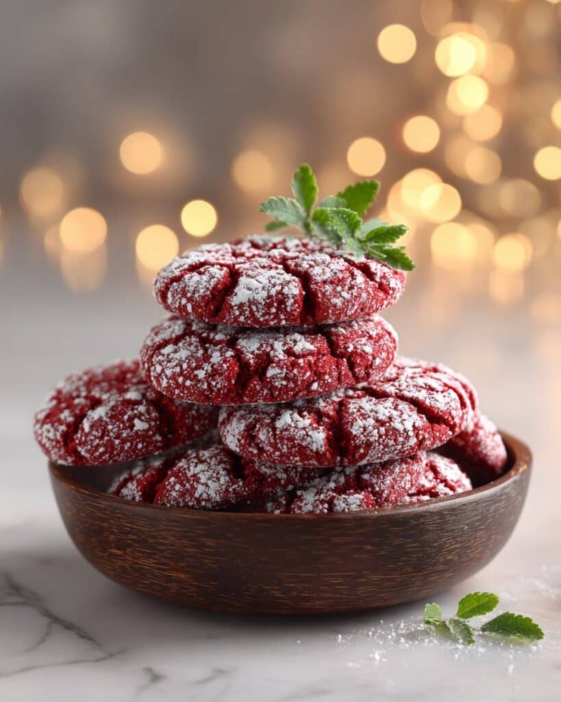 Red Velvet Crinkle Cookies Recipe