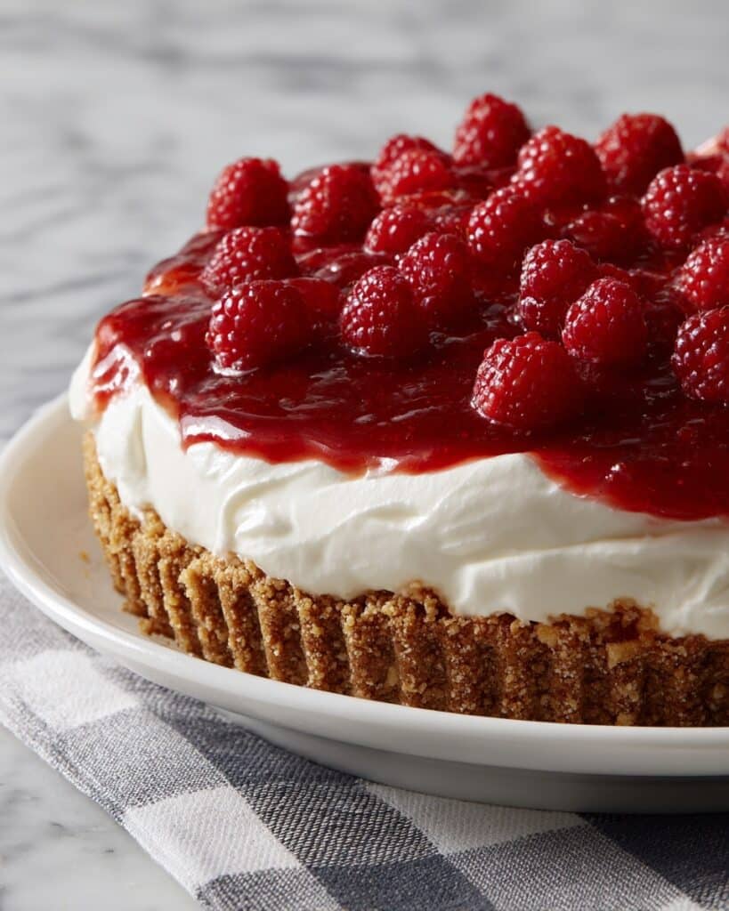 No Bake Raspberry Cream Pie Recipe