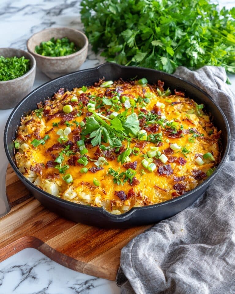 Cheesy Potato Egg Scramble Recipe