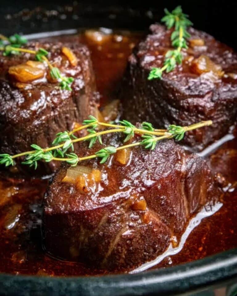 Slow Cooker Short Ribs with Red Wine Sauce Recipe