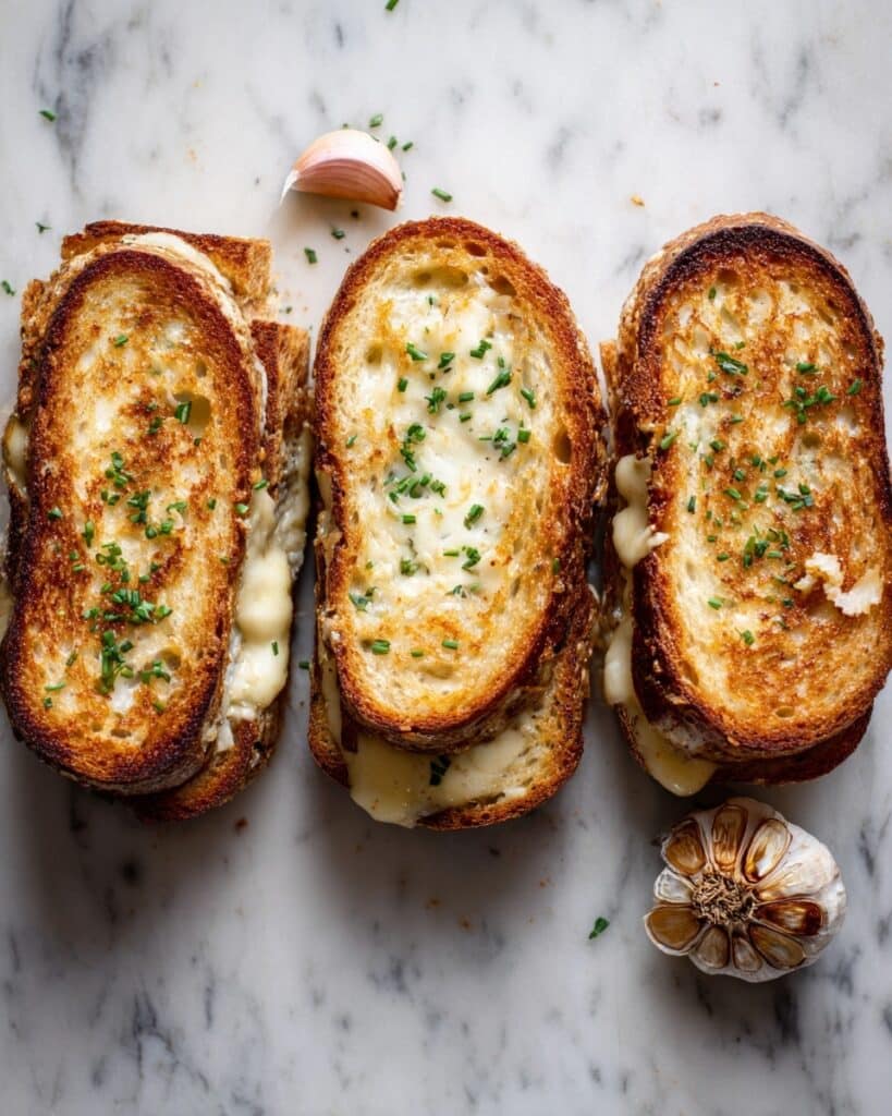 Garlic Bread Grilled Cheese Recipe
