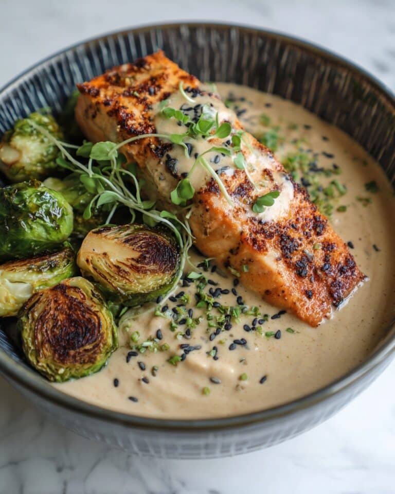 Teriyaki Salmon Bowls with Crispy Brussels Sprouts Recipe