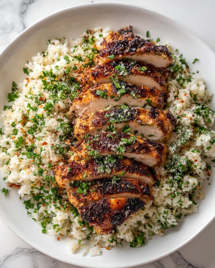 Chicken with Garlic Parmesan Rice Recipe