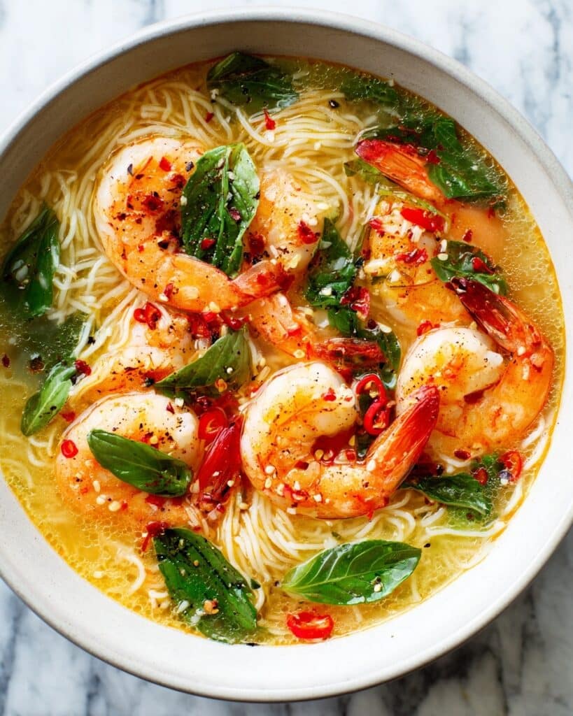 Thai Shrimp Coconut Noodle Soup Recipe