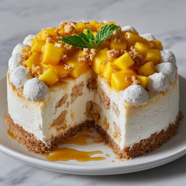 Unbaked Cheese and Mango Cake Recipe