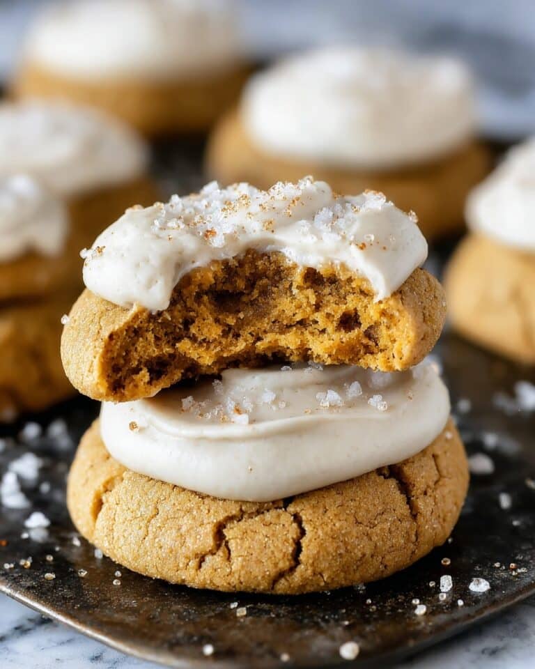 Healthy Soft Pumpkin Cookies with Salted Maple Frosting Recipe