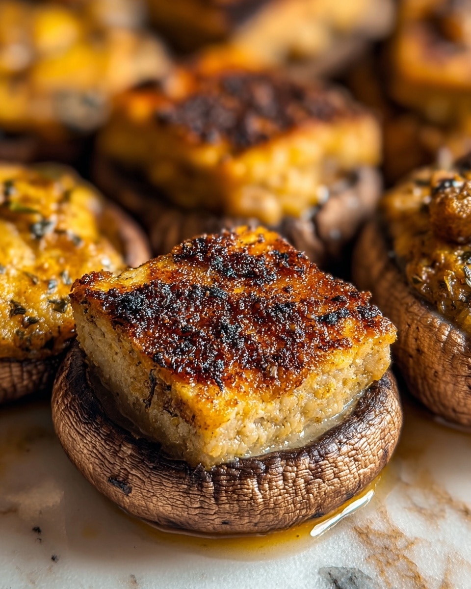 Caramelized Onion & Gruyère Stuffed Mushrooms Recipe - Recipe Image