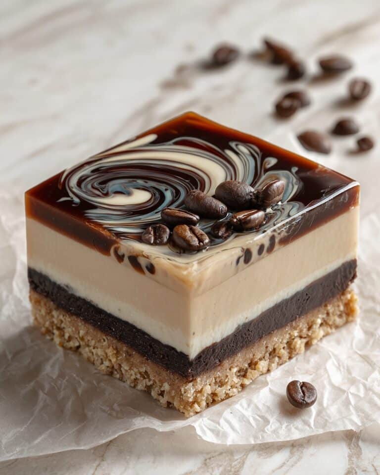 Elegant Coffee Caramel Cheesecake Bars Recipe