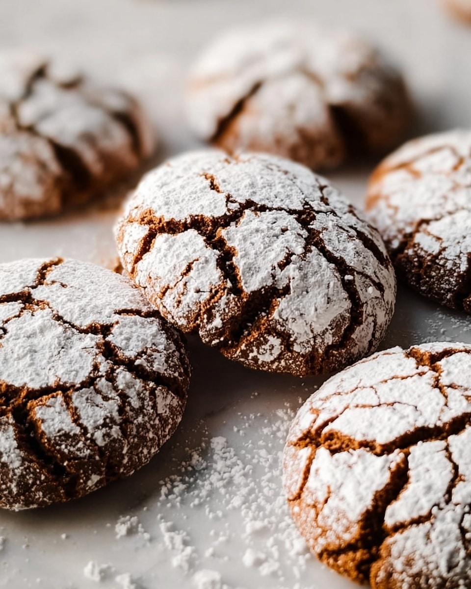 Easy Non-Alcohol Alternative Gingerbread Crinkle Cookies Recipe - Recipe Image