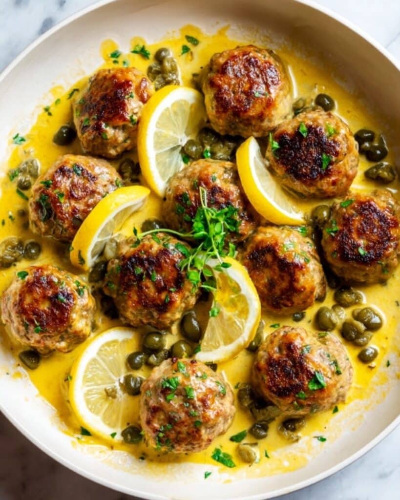 Saucy Chicken Piccata Meatballs Recipe