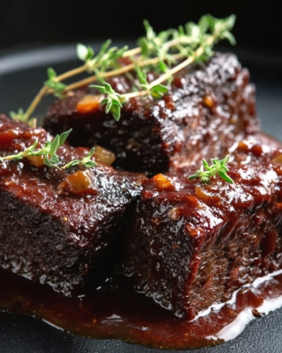 Slow Cooker Short Ribs with Red Wine Sauce Recipe - Recipe Image