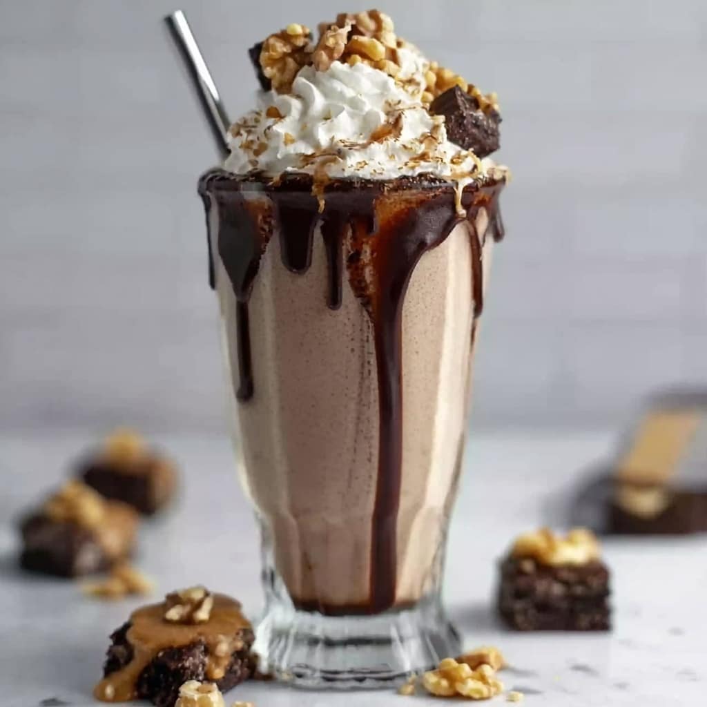 Peanut Butter Brownie Freakshake Recipe - Recipe Image