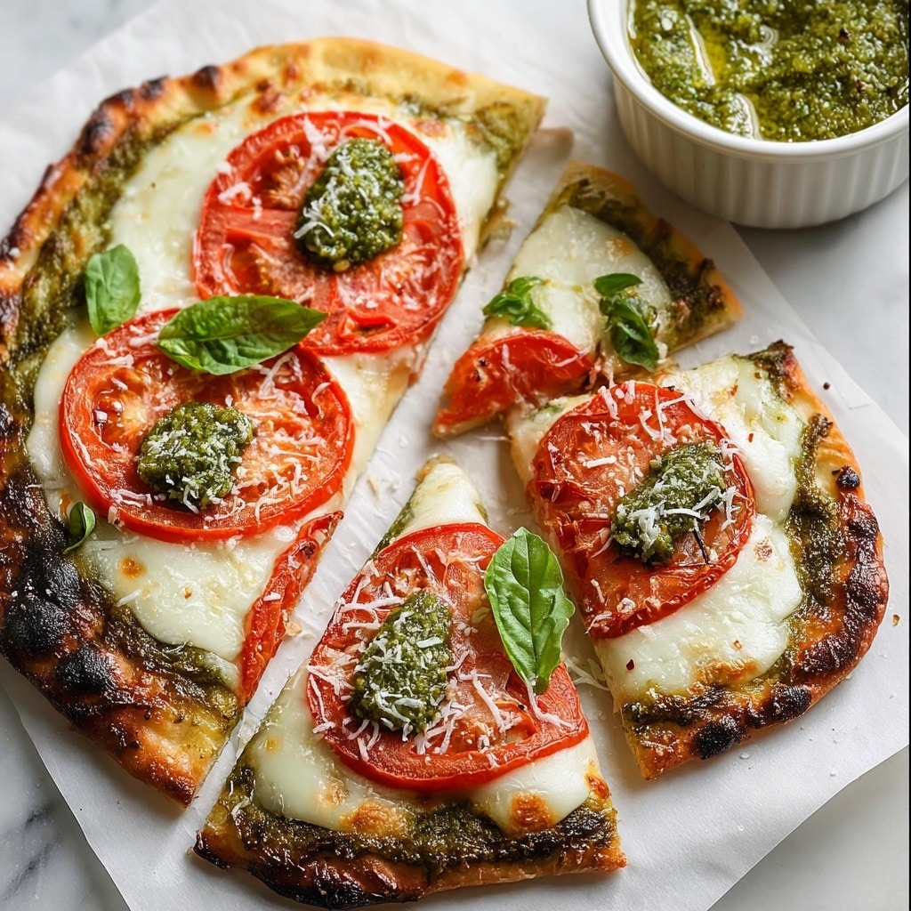 Pesto Flatbread Pizza Recipe - Recipe Image